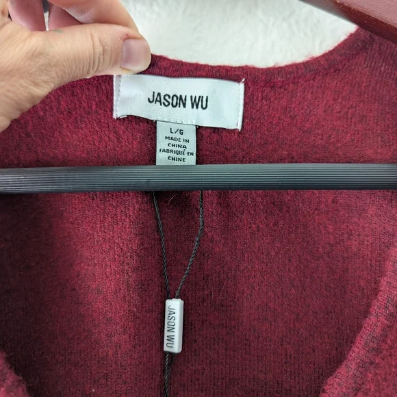 NWT Jason Wu Wool Blend Deep Red Sweater Vest Women's L - Picture 10 of 13